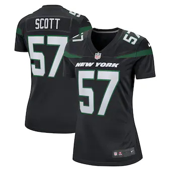 womens nike bart scott black new york jets retired player j